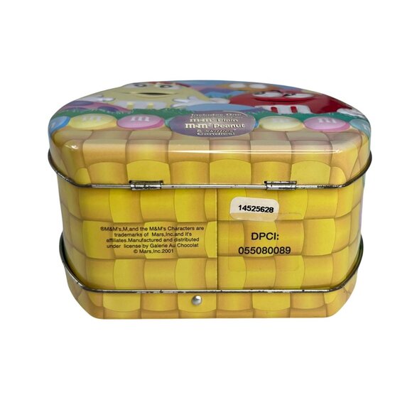 M&Ms Easter Themed Tin Lunch Box Handle Blue - Picture 5 of 14